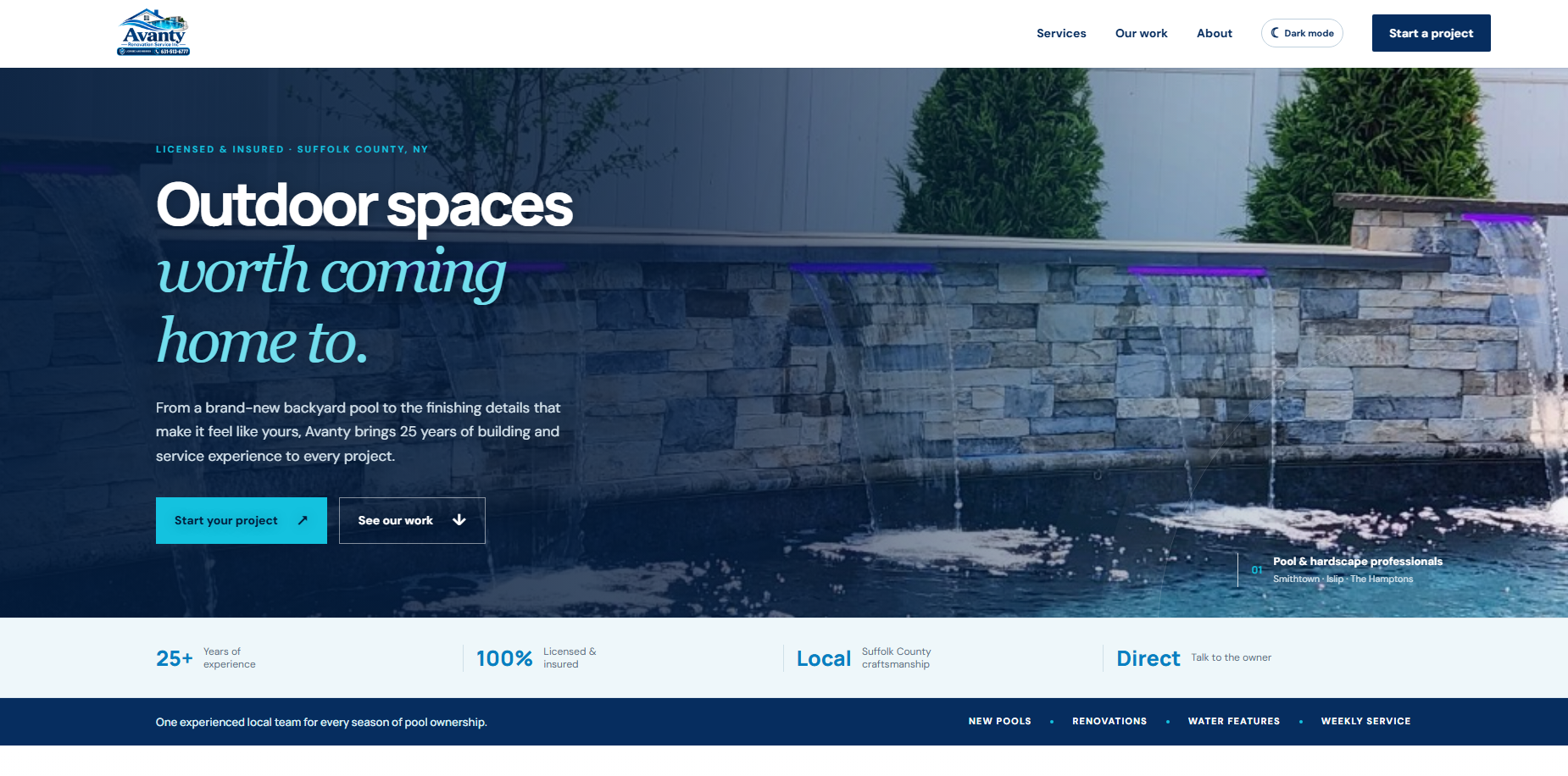 Avanty Renovation Service website preview